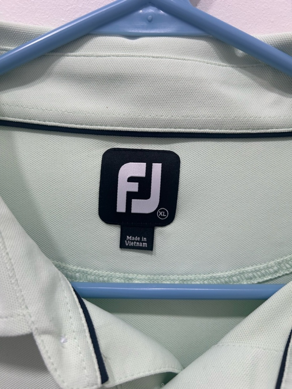 FootJoy Polo Shirt Men’s XL Mint Green Golf Performance Short Sleeve Logo - Picture 3 of 9
